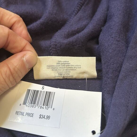 NWT Simply Southern Youth Small Be the Light Hooded Sweatshirt Navy Fireflies - Picture 3 of 7